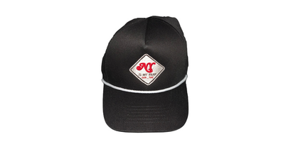 black snapback with a white embroidered ny is my trap sun-sat logo by ny is my trap , nyc streetwear