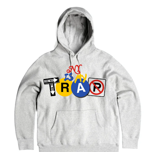 gray NY IS MY TRAP streetwear hoodie NYC urban fashion