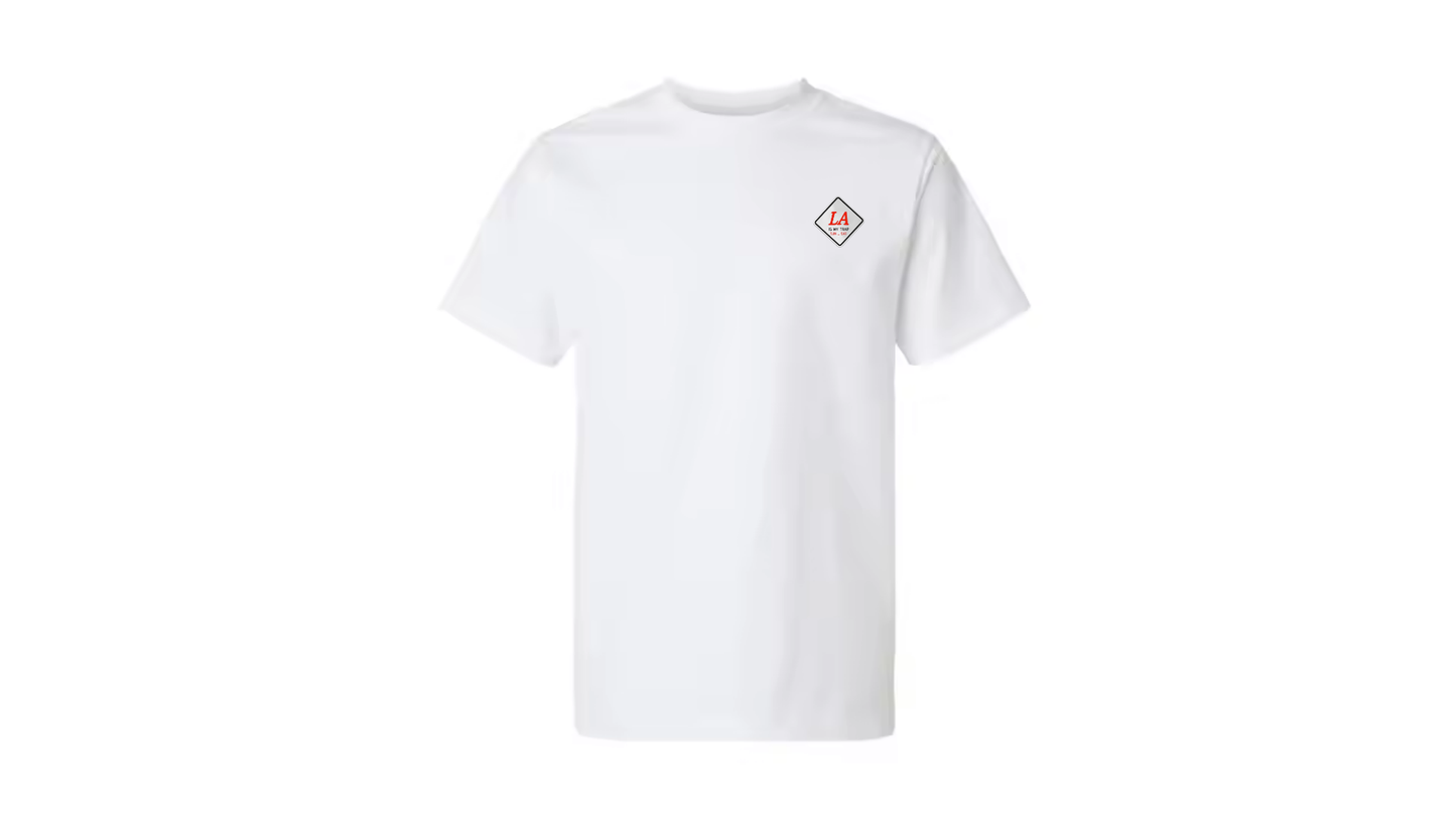 LA IS MY TRAP EMBROIDERED T-SHIRT — GETTING $$$ SUN-SAT