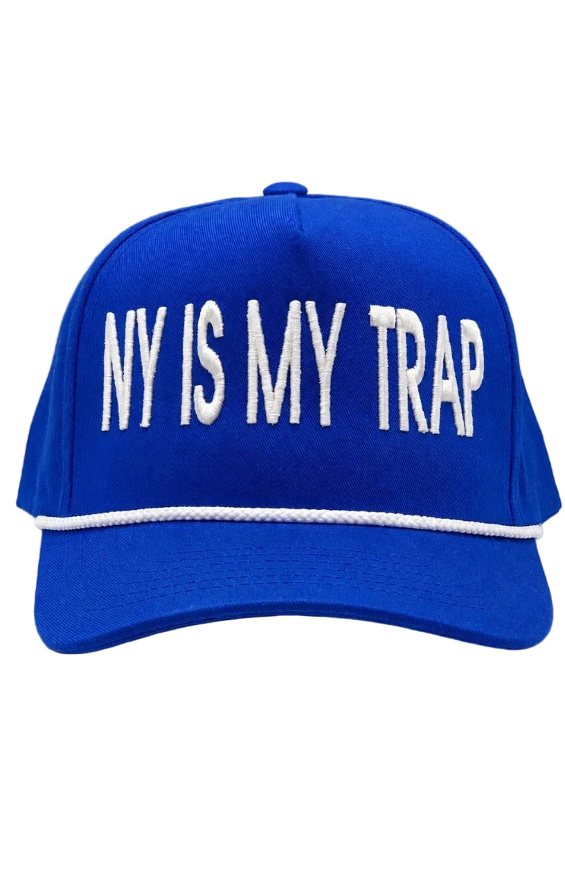 royal blue New York is my trap hat